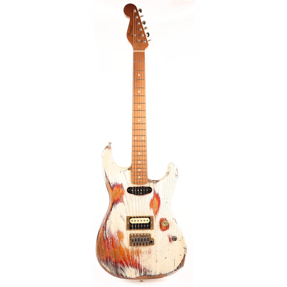 Paoletti Stratospheric Wine HS Relic White over Sunburst Music Zoo Exclusive — 2