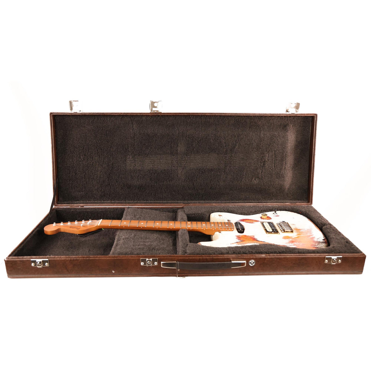Paoletti Stratospheric Wine HS Relic White over Sunburst Music Zoo Exclusive — 9