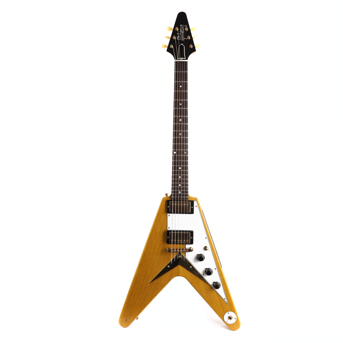 Gibson Custom Shop 1958 Korina Flying V Reissue White Pickguard Natural — 2
