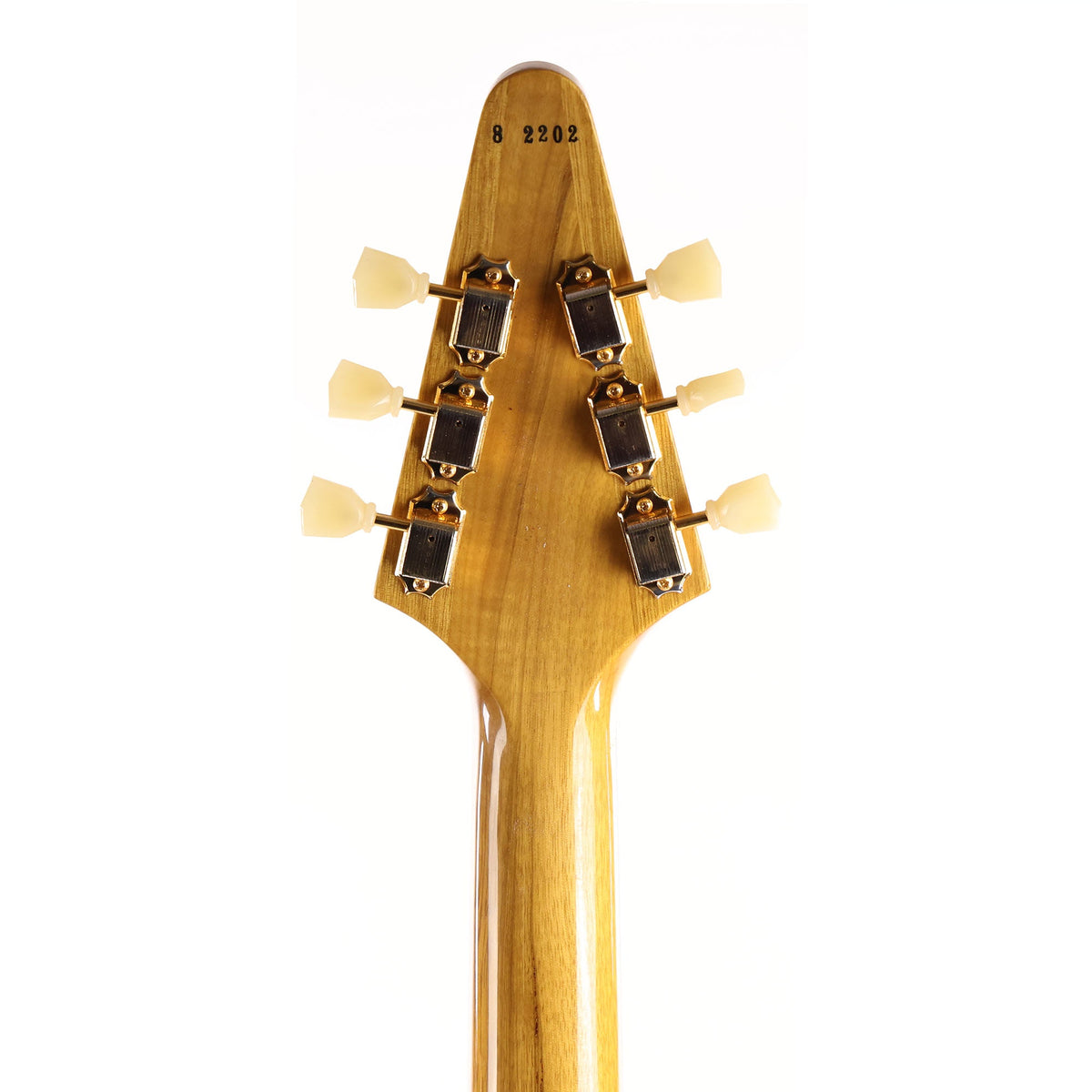 Gibson Custom Shop 1958 Korina Flying V Reissue White Pickguard Natural — 5