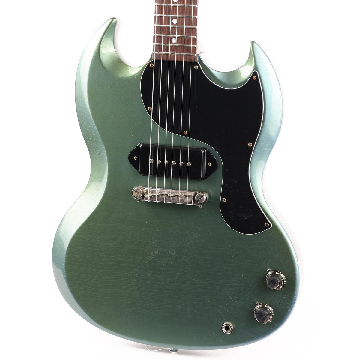 Gibson Custom Shop 1963 SG Junior Antique Pelham Blue Aged Made 2 Measure — 7