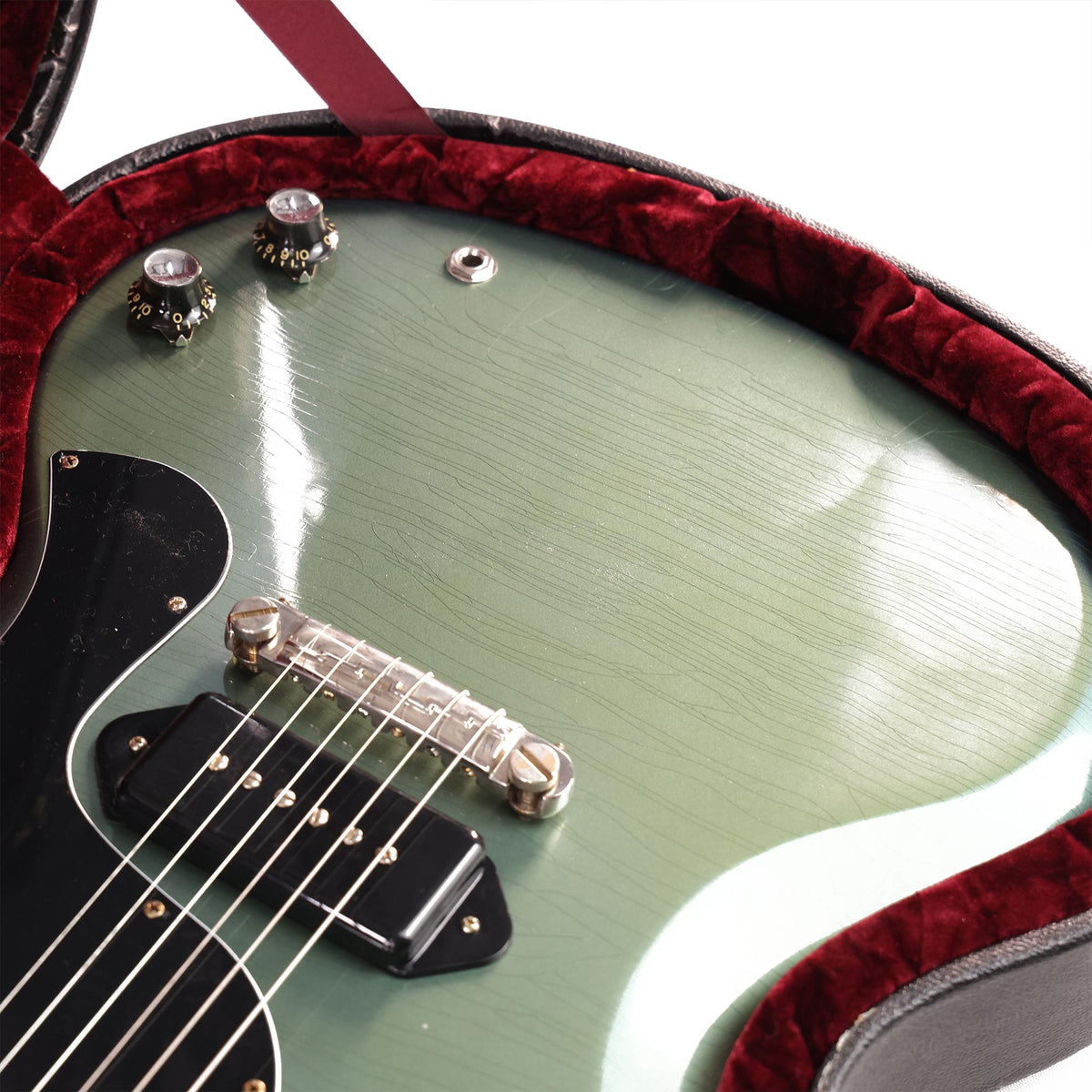 Gibson Custom Shop 1963 SG Junior Antique Pelham Blue Aged Made 2 Measure — 8