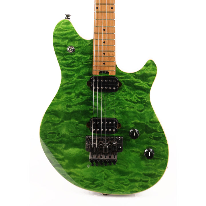 EVH Wolfgang Standard QM Baked Maple Fingerboard Transparent Green Used