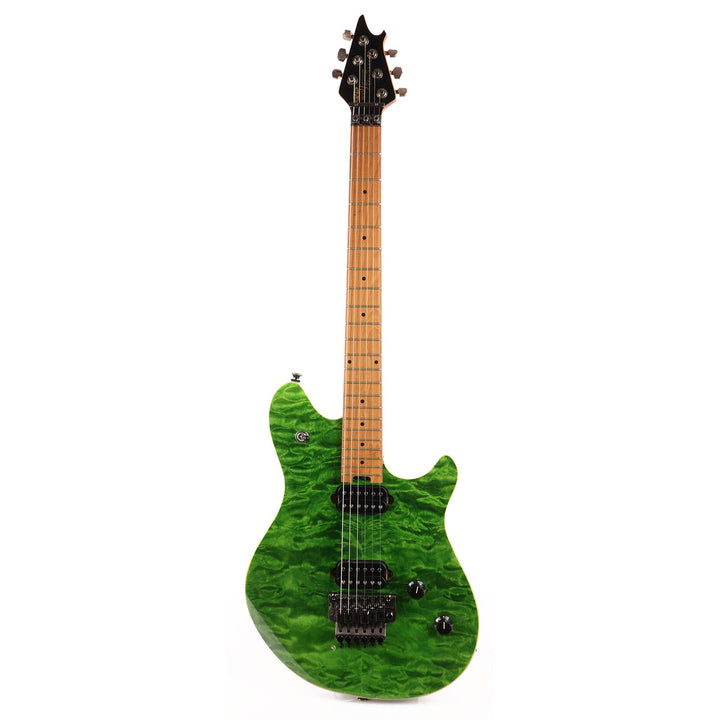 EVH Wolfgang Standard QM Baked Maple Fingerboard Transparent Green Used