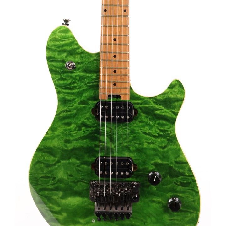 EVH Wolfgang Standard QM Baked Maple Fingerboard Transparent Green Used
