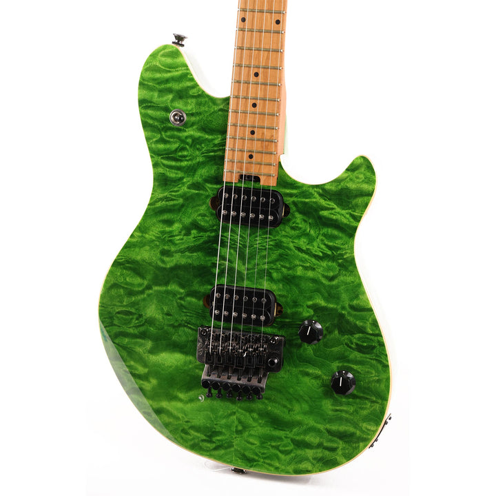 EVH Wolfgang Standard QM Baked Maple Fingerboard Transparent Green Used