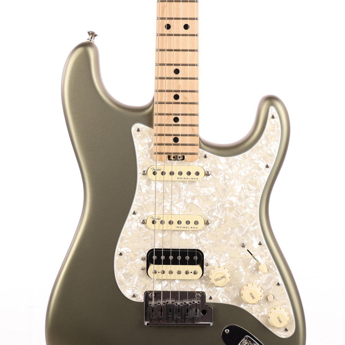 Fender American Elite Stratocaster HSS Shawbucker Satin Jade Pearl Metallic 2019 — 6
