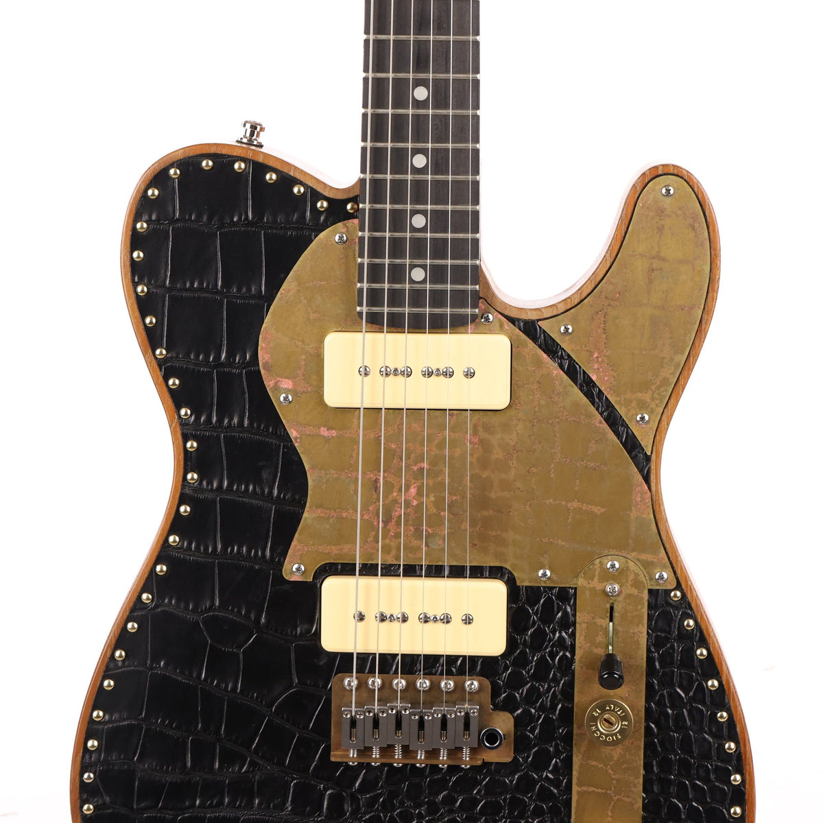 Paoletti Nancy Tele Black Leather 2 P-90 Used — 6