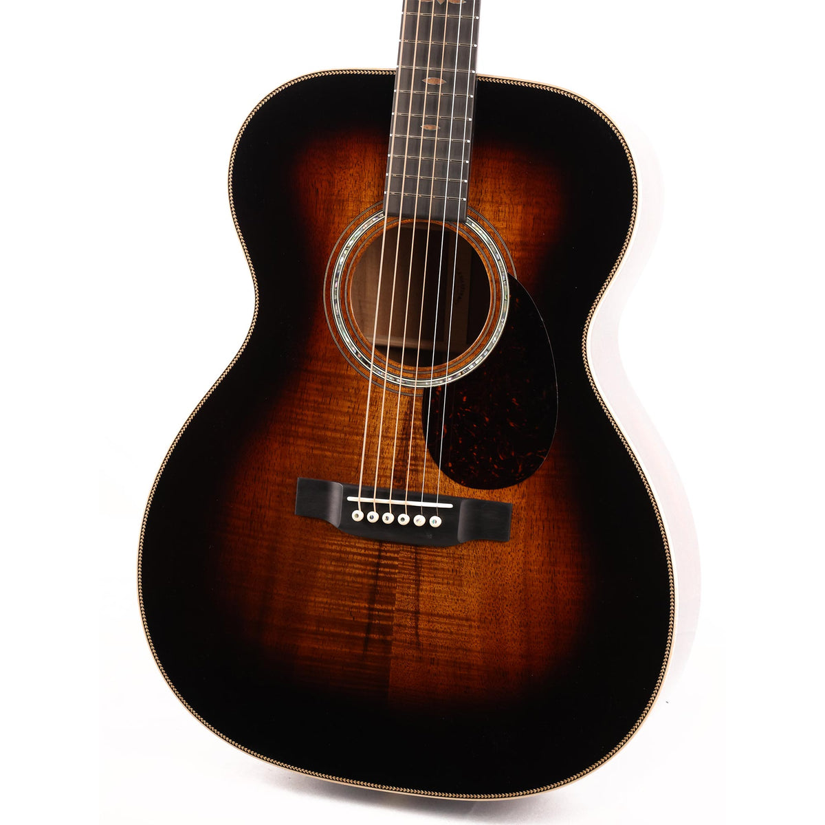 Martin Custom Shop OM Highly Flamed Koa 1935 Sunburst — 7