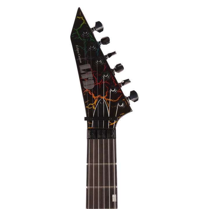 ESP LTD Eclipse ’87 Floyd Rose Left-Handed Limited Edition Rainbow Crackle