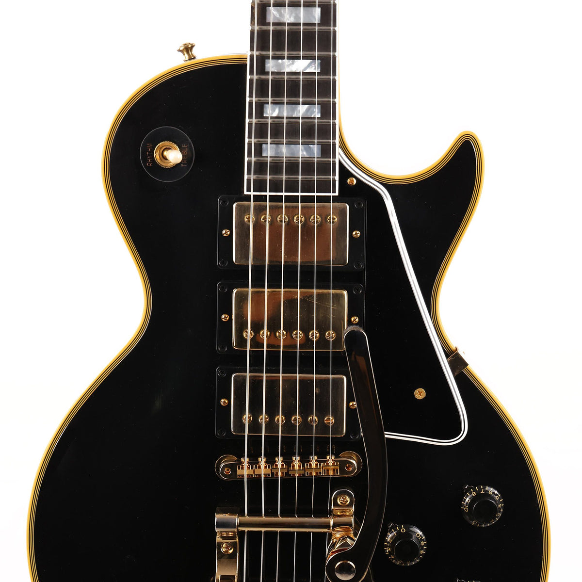Gibson Custom Shop 1957 Les Paul Custom Reissue 3-Pickup with Bigsby Ebony VOS — 6