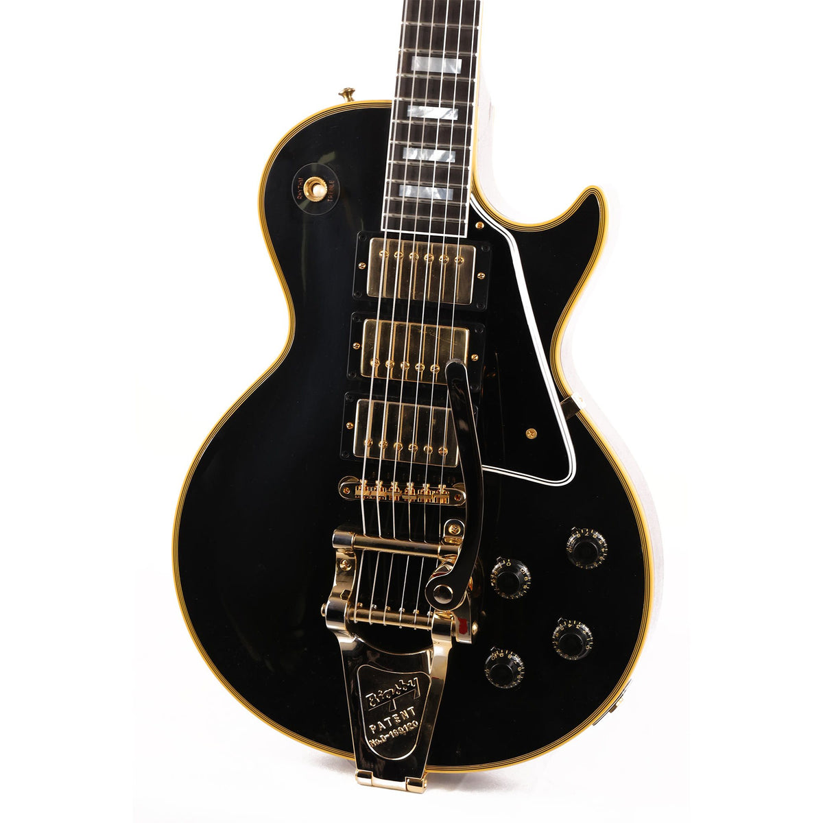 Gibson Custom Shop 1957 Les Paul Custom Reissue 3-Pickup with Bigsby Ebony VOS — 7