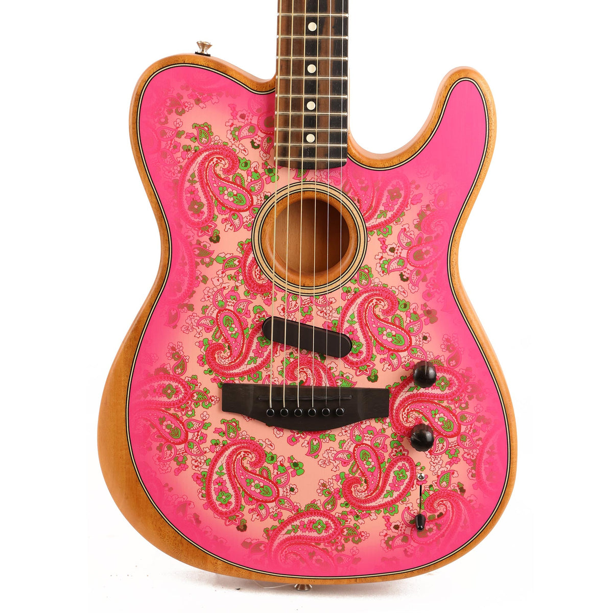 Fender American Acoustasonic Telecaster Limited Edition Pink Paisley 2021 — 1
