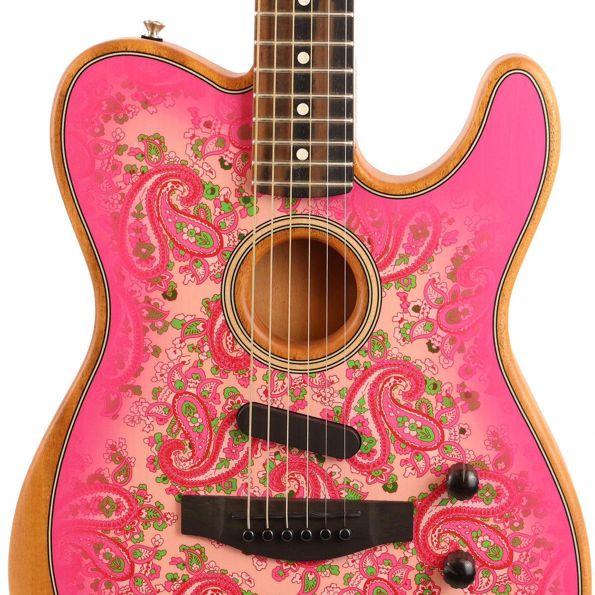 Fender American Acoustasonic Telecaster Limited Edition Pink Paisley 2021 — 5
