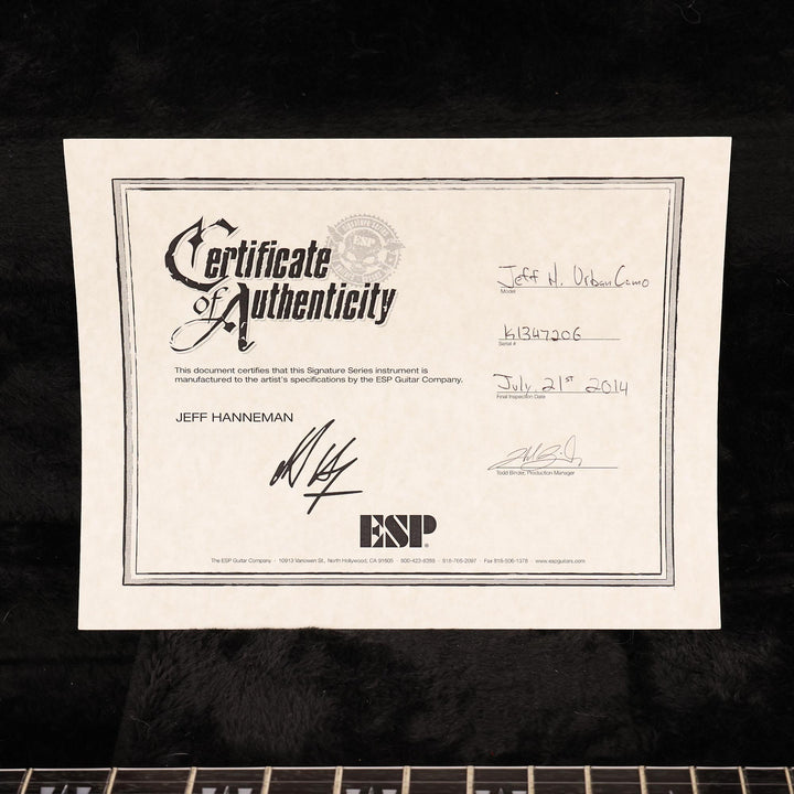 ESP Jeff Hanneman Urban Camo 2014