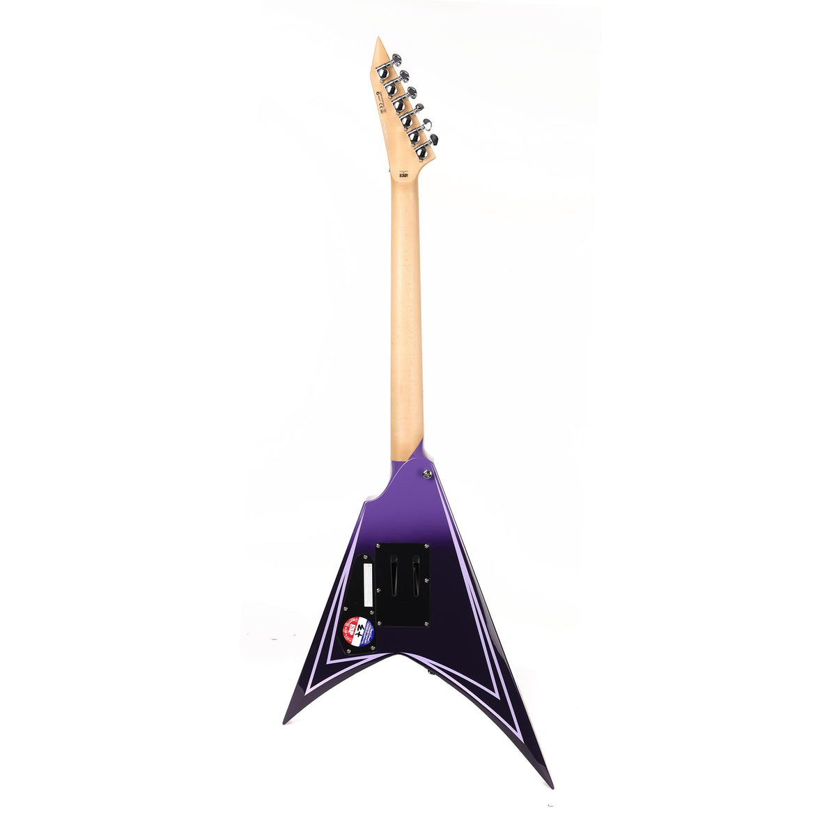 ESP LTD Alexi Laiho Hexed Signature Guitar Purple Fade Satin with Ripped Pinstripes — 3