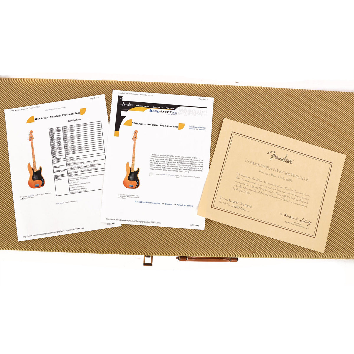 Fender 50th Anniversary American Series Precision Bass Butterscotch Blonde 2001 — 8