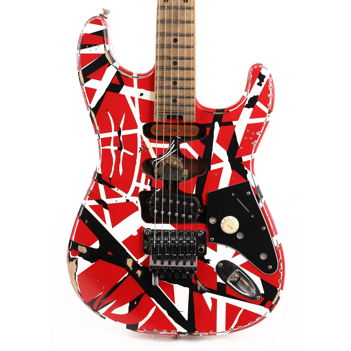 EVH Striped Series Frankie Red/White/Black Relic 2020 — 1