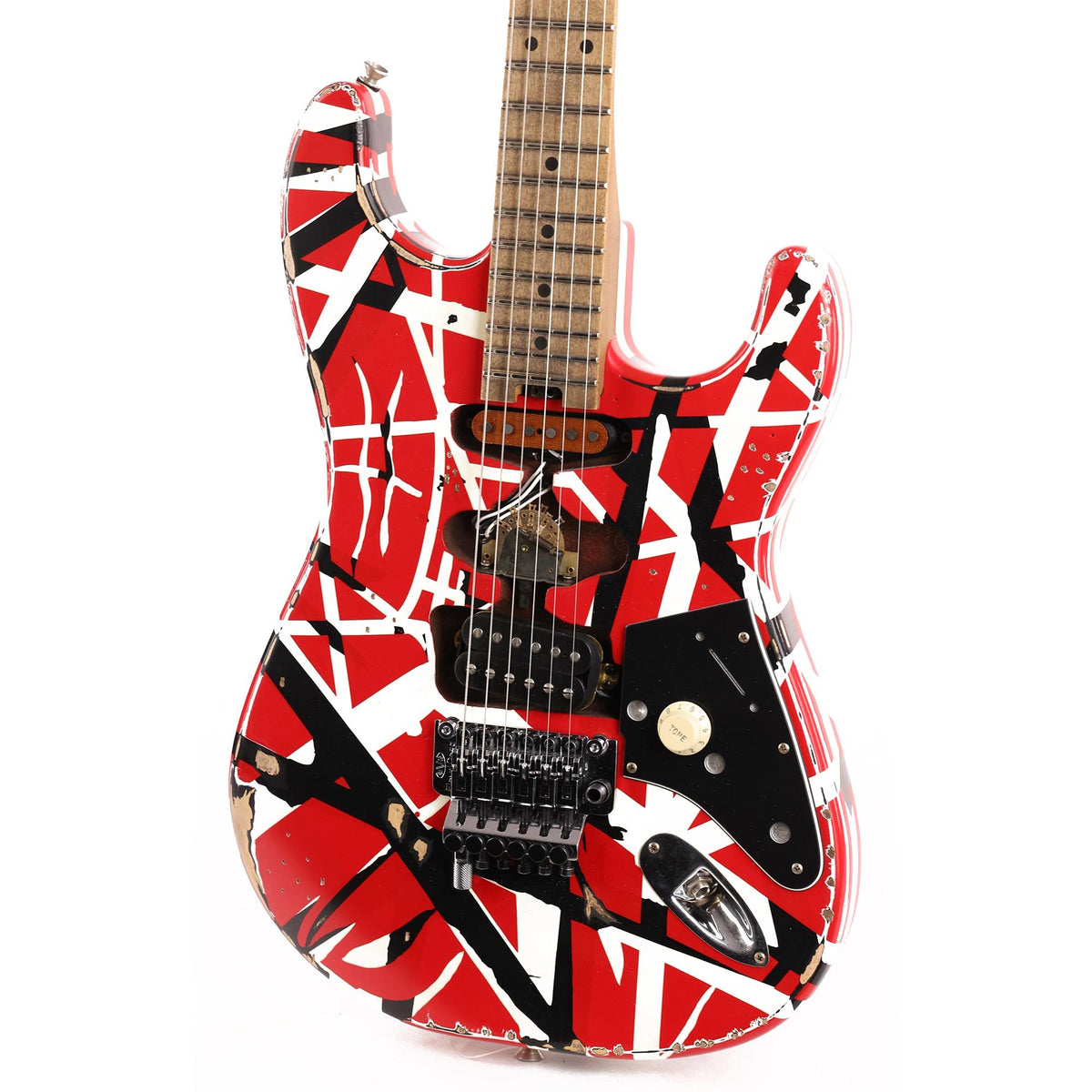 EVH Striped Series Frankie Red/White/Black Relic 2020 — 7