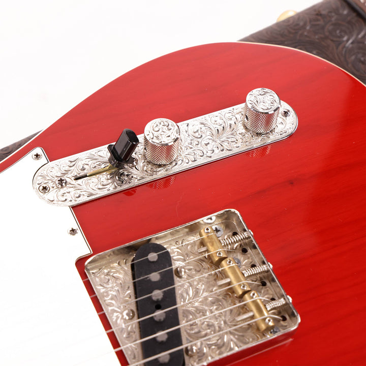 1992 Fender Custom Shop Roundup Telecaster Fred Stuart Built Transparent Red