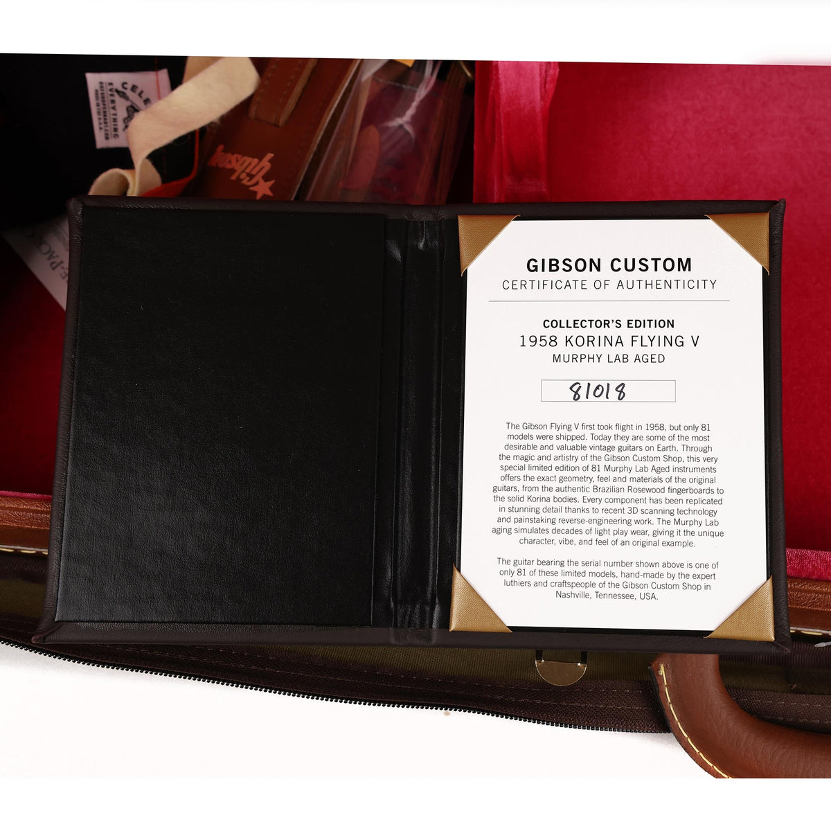 Gibson Custom Shop Collector's Edition 1958 Korina Flying V Murphy Lab Light Aged Natural — 10