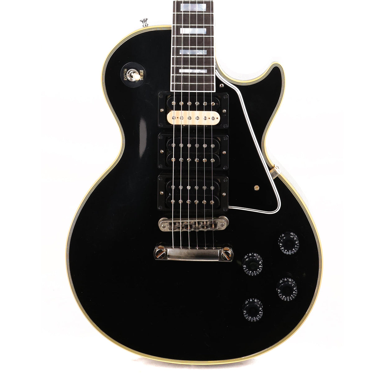 Gibson Custom Shop Les Paul Custom Made 2 Measure Ultra Light Aged Ebony — 1