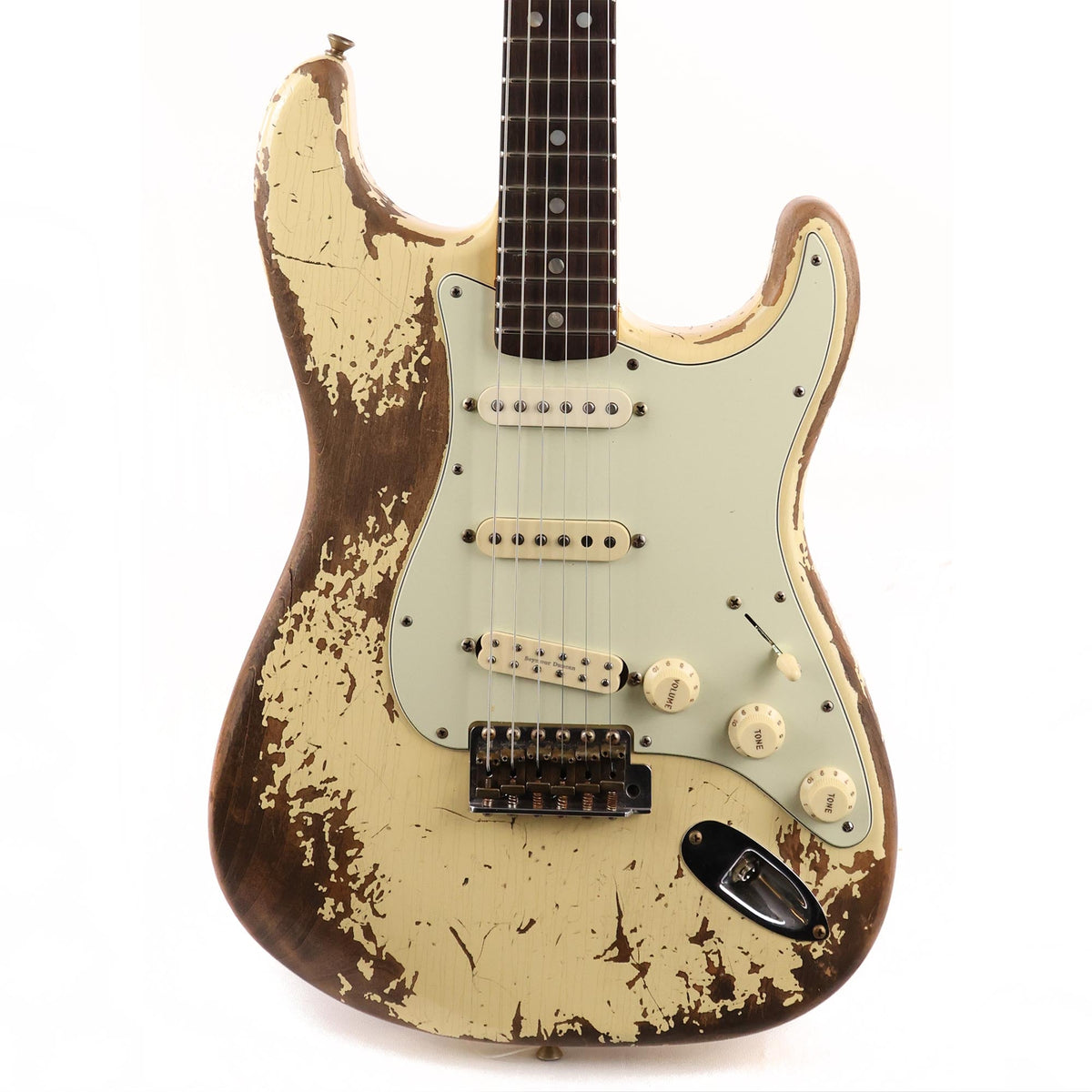 Fender Custom Shop Limited Big Head Stratocaster Super Heavy Relic Aged Vintage White 2020 — 1
