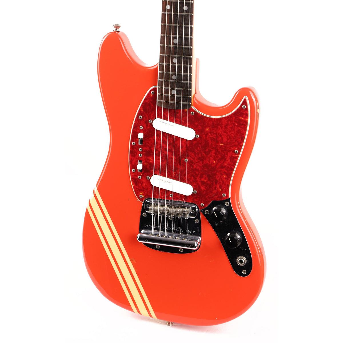 Fender CIJ Mustang Fiesta Red with Comp Stripe | The Music Zoo