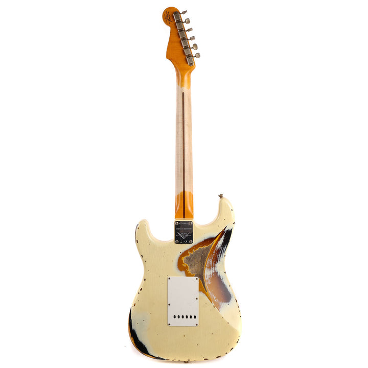 Fender Custom Shop Limited Edition 1956 Stratocaster Heavy Relic Aged Vintage White over 2-Tone Sunburst