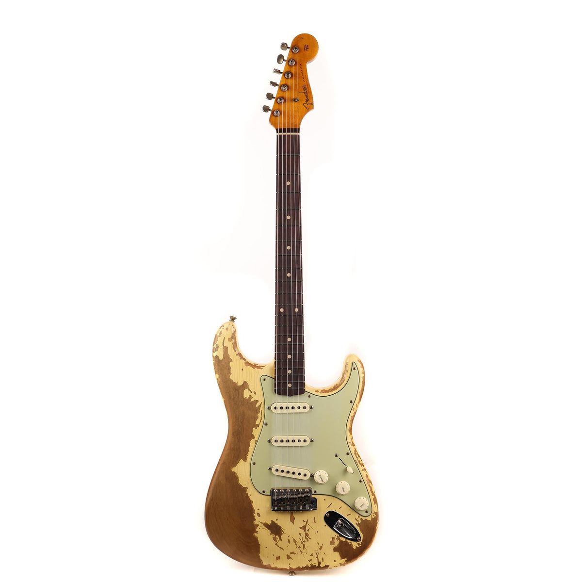 Fender Custom Shop Dual Mag II Stratocaster Super Heavy Relic Aged Vintage White — 2