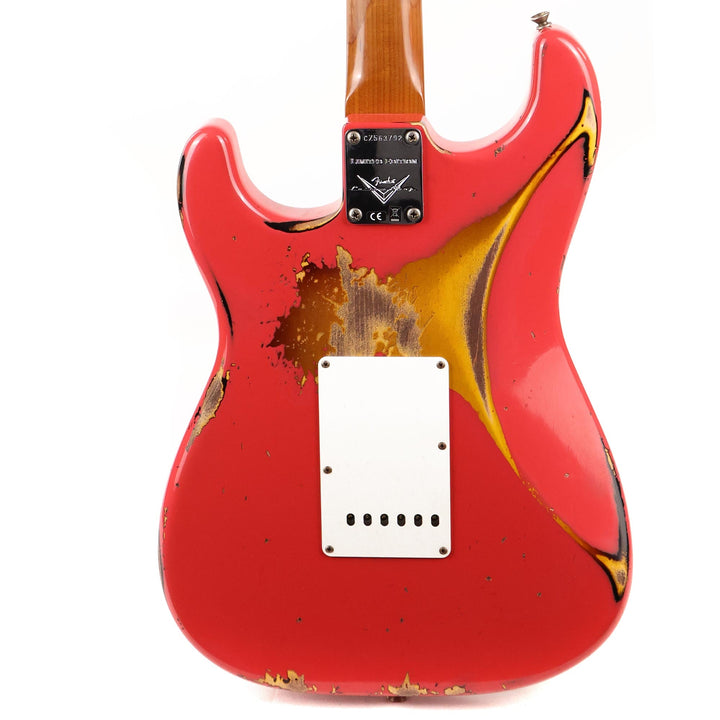 Fender Custom Shop Limited Edition 1961 Stratocaster Heavy Relic Aged Fiesta Red over 3-Tone Sunburst Used