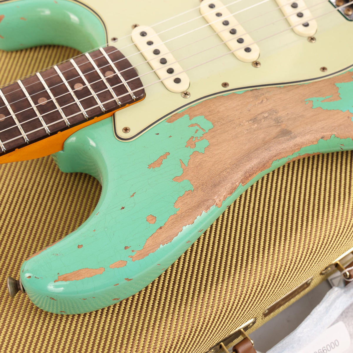 Fender Custom Shop Dual Mag II Stratocaster Super Heavy Relic Aged Seafoam Green Used — 7