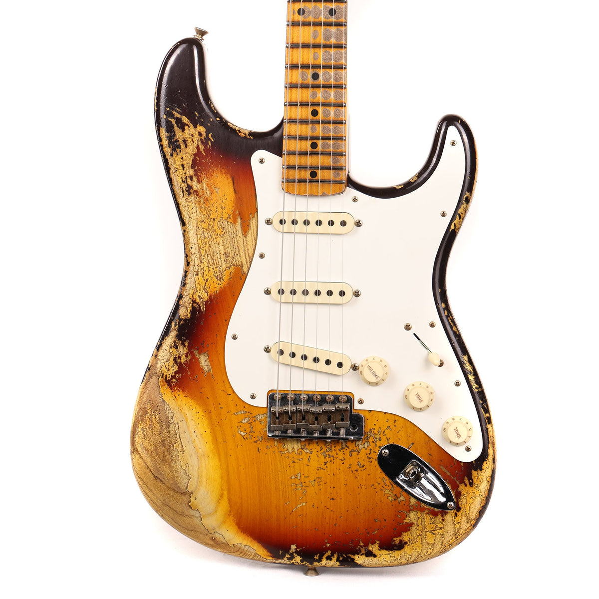 Fender Custom Shop Limited Edition Red Hot Stratocaster Super Heavy Relic Faded Chocolate 3-Tone Sunburst — 1