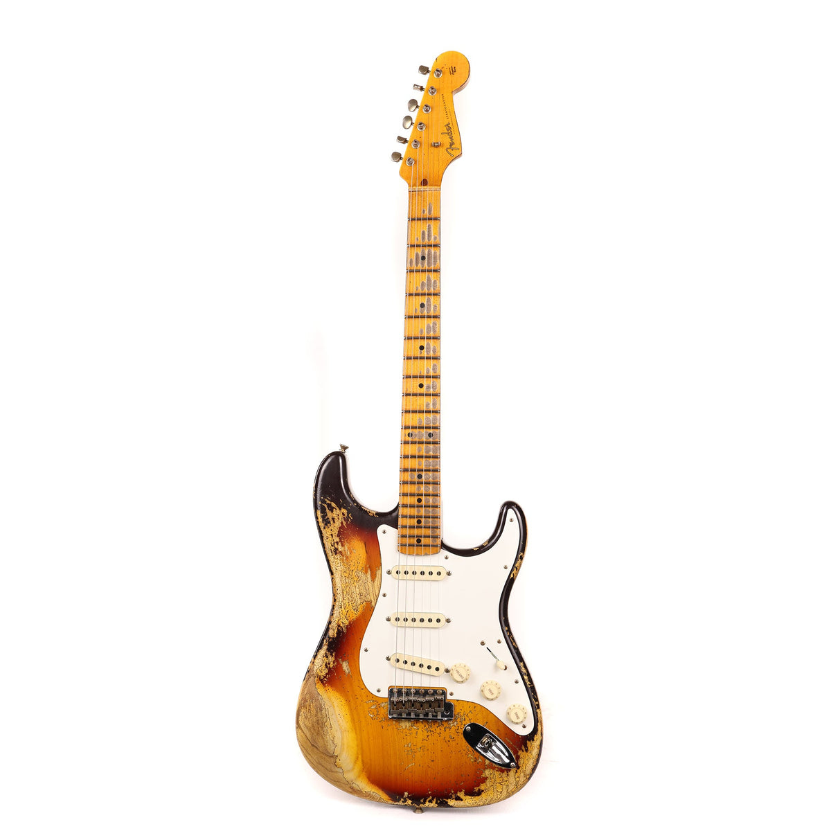 Fender Custom Shop Limited Edition Red Hot Stratocaster Super Heavy Relic Faded Chocolate 3-Tone Sunburst — 2