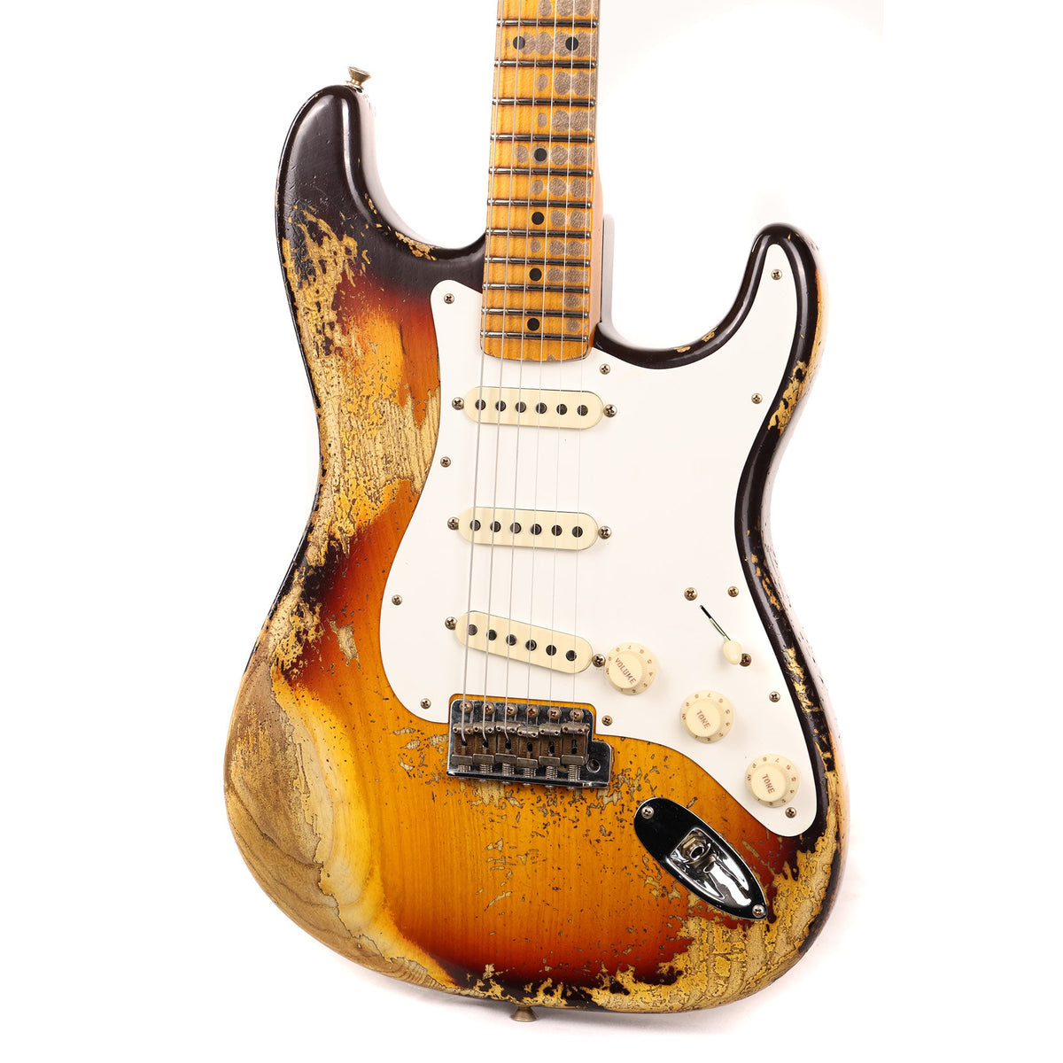 Fender Custom Shop Limited Edition Red Hot Stratocaster Super Heavy Relic Faded Chocolate 3-Tone Sunburst — 6