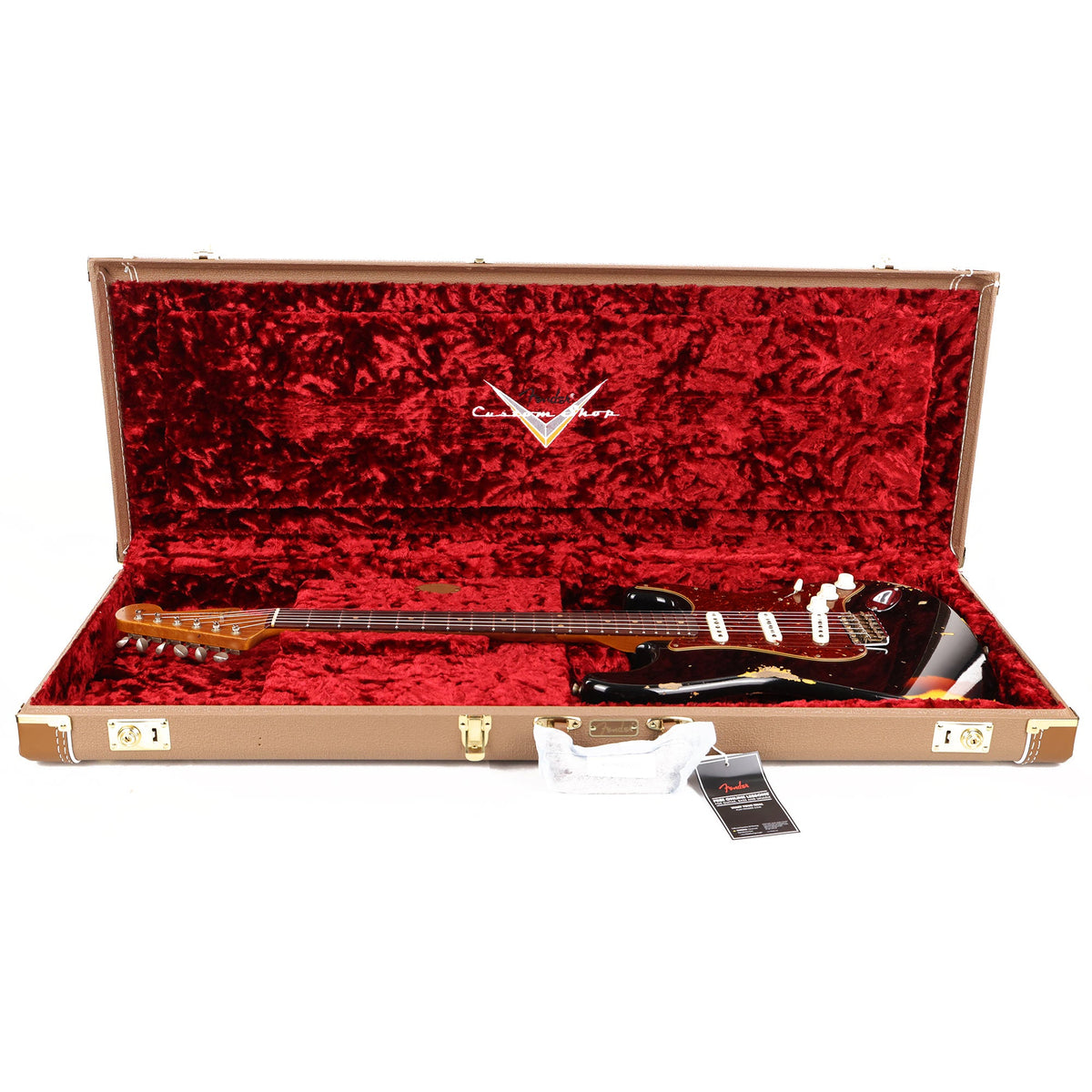 Fender Custom Shop Limited Edition 1961 Stratocaster Heavy Relic Aged Black over 3-Tone Sunburst — 12