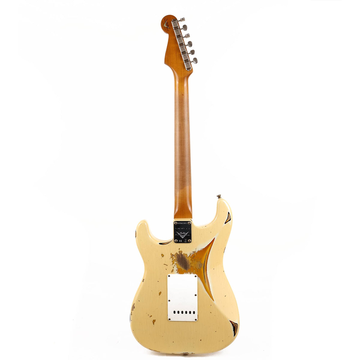 Fender Custom Shop Limited Edition 1961 Stratocaster Heavy Relic Aged Vintage White over 3-Tone Sunburst — 3