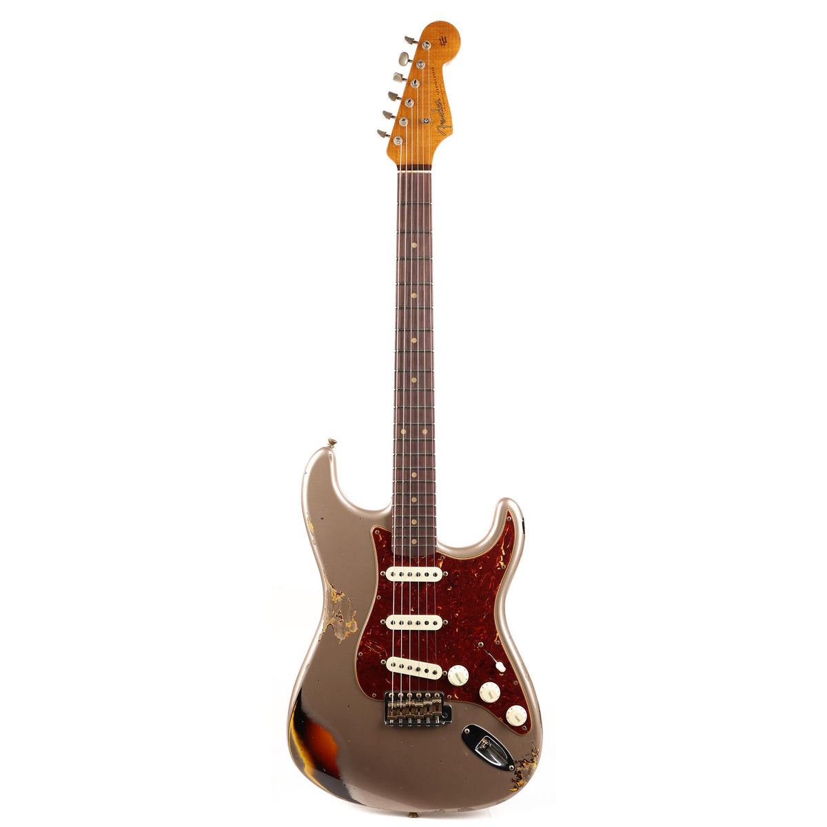 Fender Custom Shop Limited Edition 1961 Stratocaster Heavy Relic Shoreline Gold over 3-Tone Sunburst Used — 2
