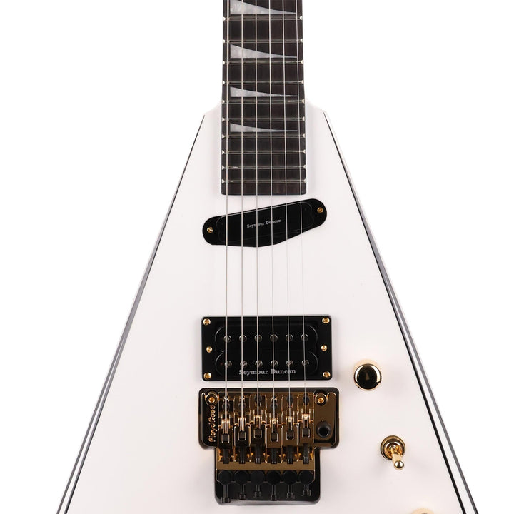 Jackson Concept Series Rhoads RR24 HS White with Black Pinstripes