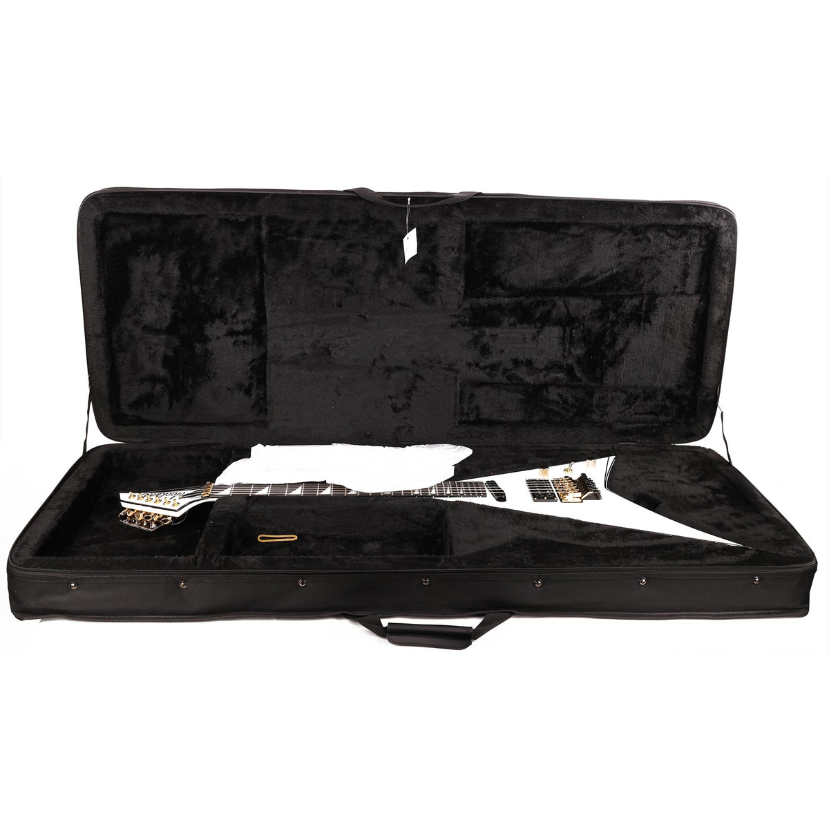 Jackson Concept Series Rhoads RR24 HS White with Black Pinstripes — 8