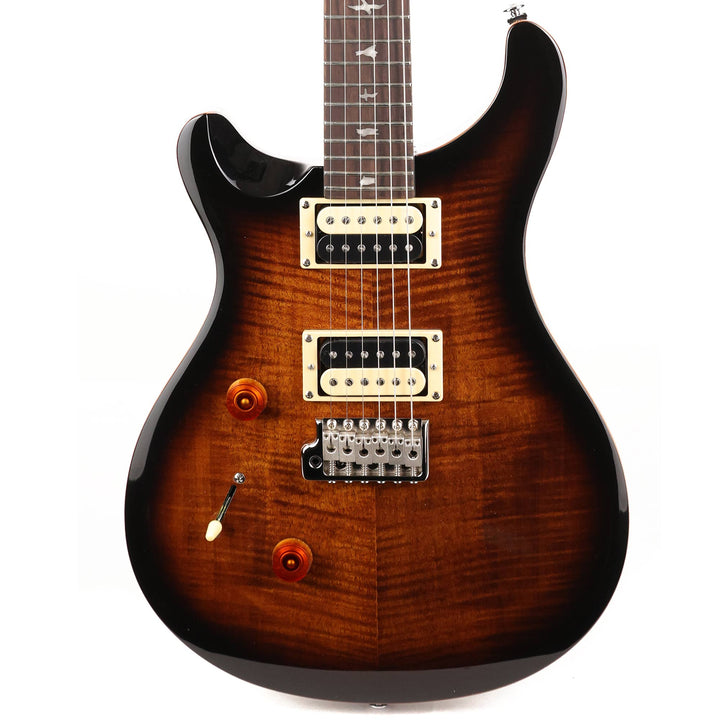 PRS SE Custom 24 Left-Handed Black Gold Sunburst Used