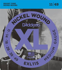 D'Addario Nickel Wound Electric Strings (Blues / Jazz Rock 11-49)