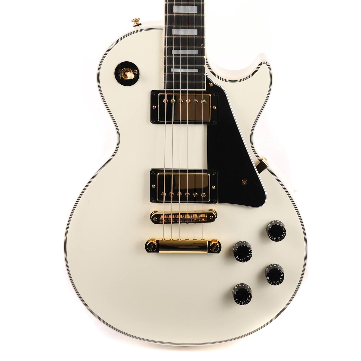 Gibson Custom Shop Les Paul Custom Alpine White Headstock Repair — 1