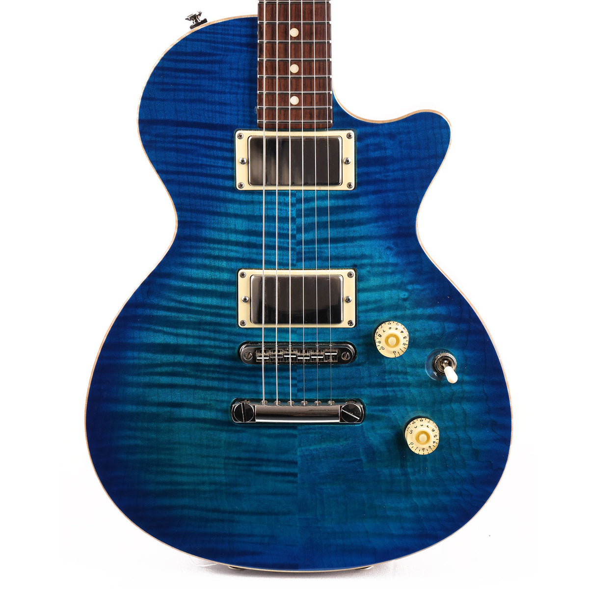 Tom Anderson Bobcat Bora to Transparent Blue Burst 2016 — 1