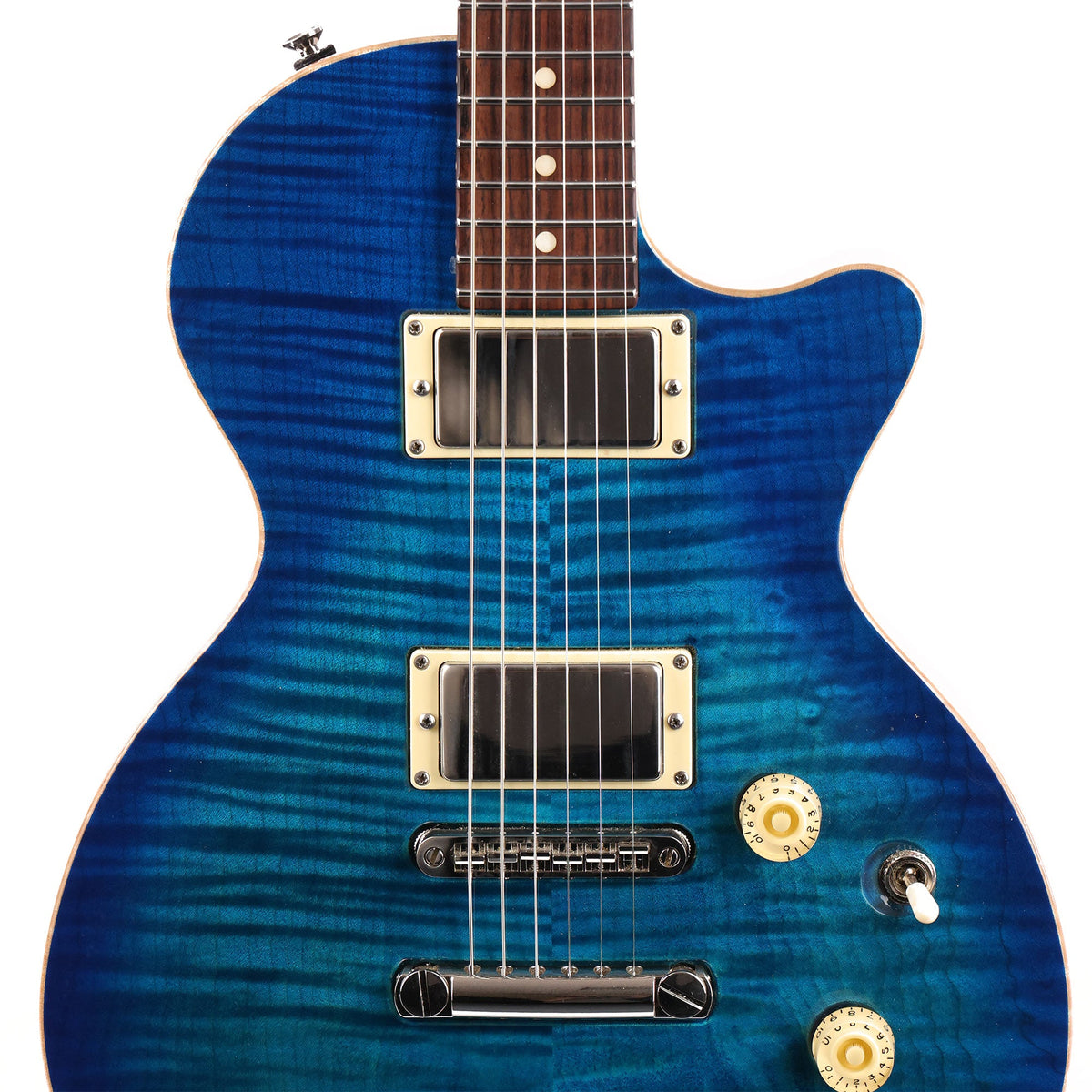 Tom Anderson Bobcat Bora to Transparent Blue Burst 2016 — 6