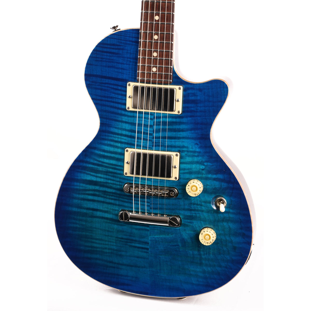 Tom Anderson Bobcat Bora to Transparent Blue Burst 2016 — 7