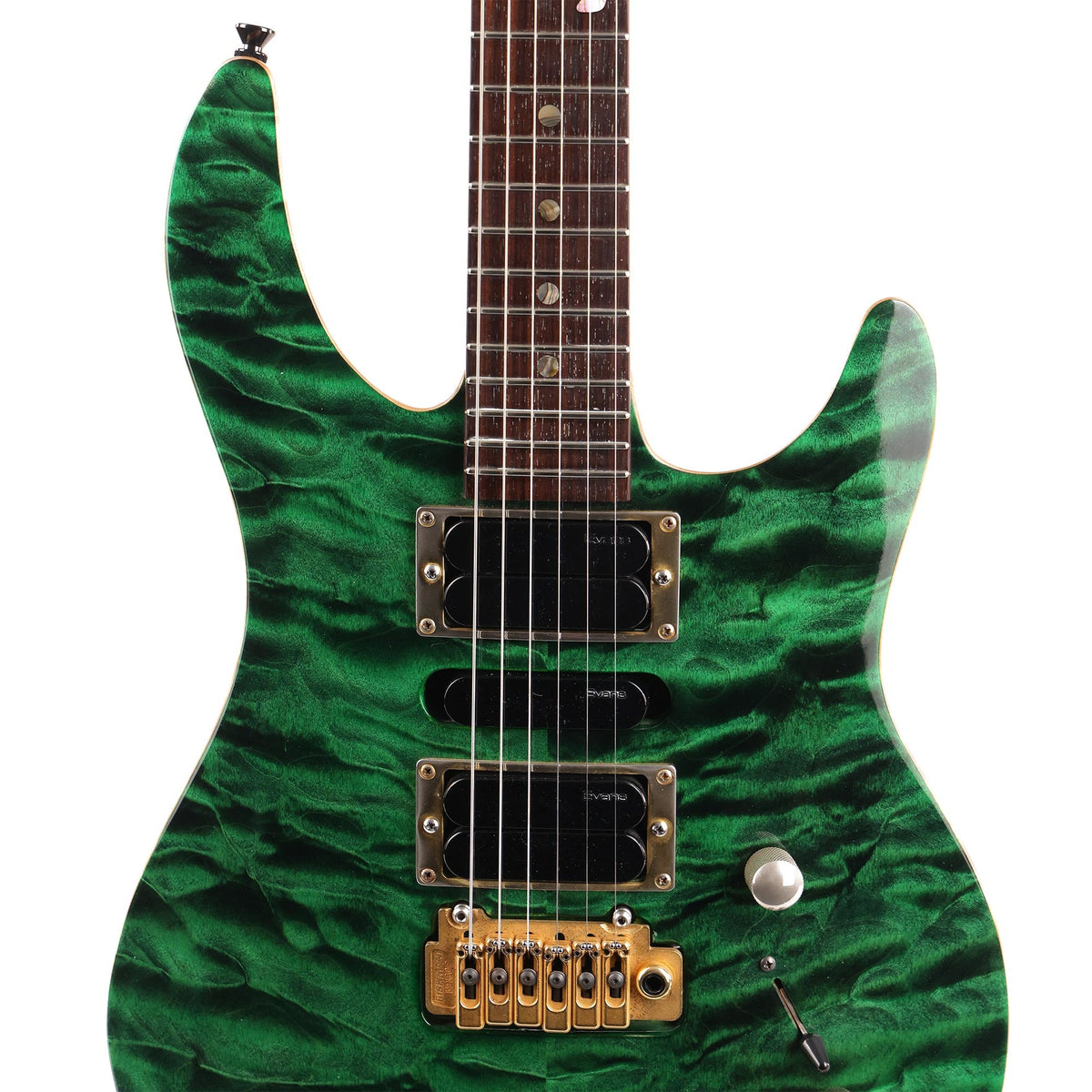 Brian Moore MC1P Piezo Transparent Green Quilt Top — 6