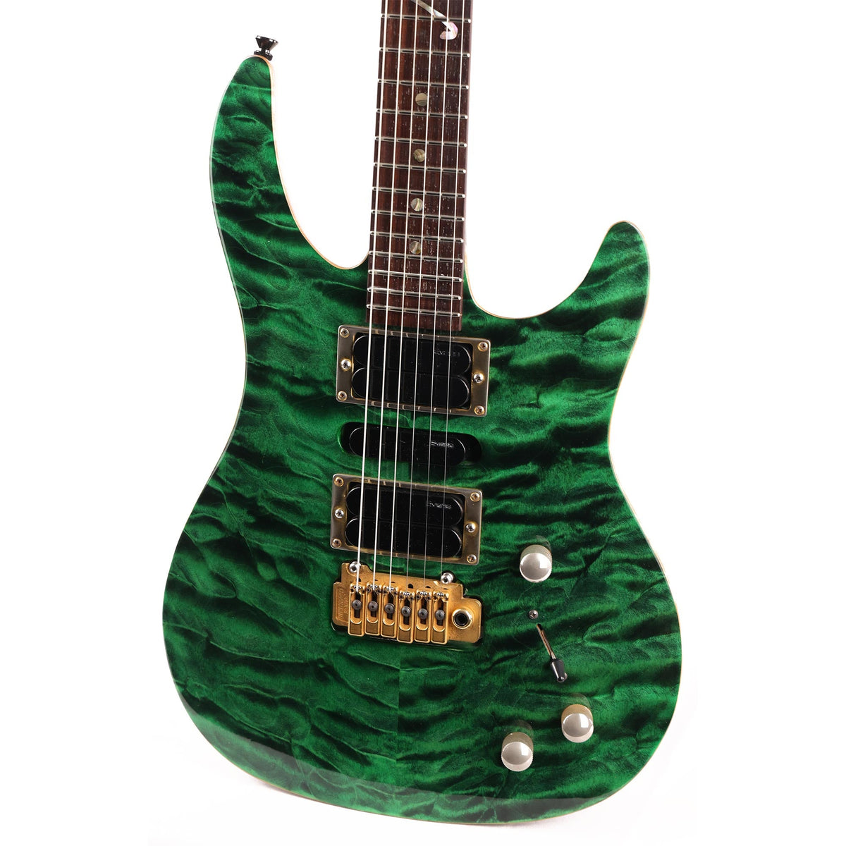 Brian Moore MC1P Piezo Transparent Green Quilt Top — 7