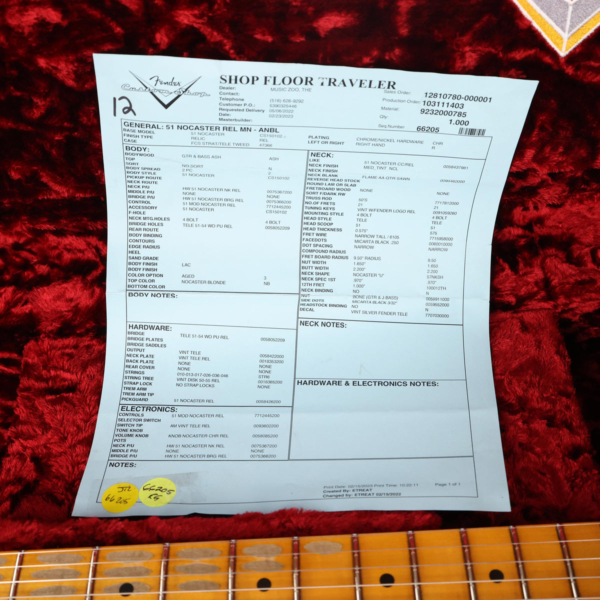 Fender Custom Shop 1951 Nocaster Relic Aged Nocaster Blonde Flame Maple Neck — 11