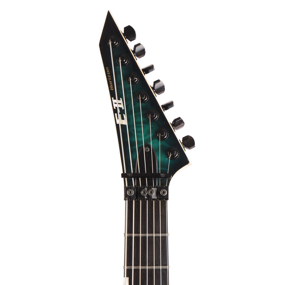 ESP E-II Horizon FR-7 Black Turquoise Burst Used — 4